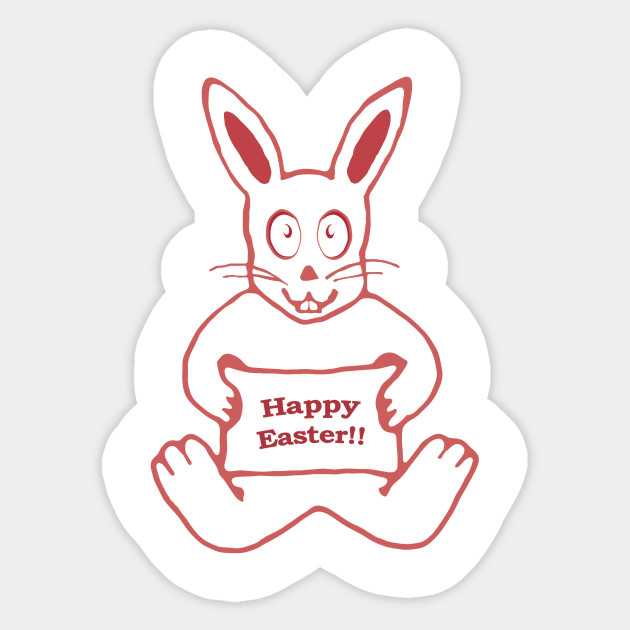 630x630 cute bunny with banner drawing - Banner Drawing