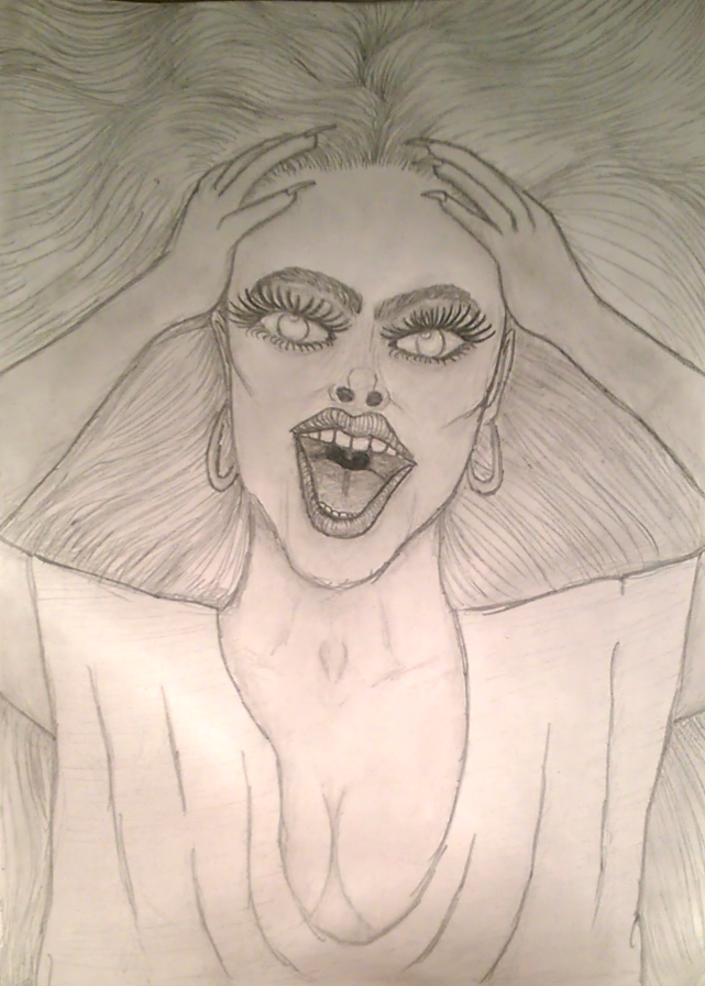 641x896 Banshee Drawing - Banshee Drawing