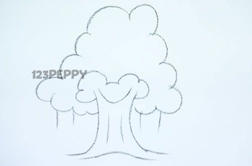 500x330 How To Draw A Simple Banyan Tree Kid Stuff Tree Drawing - Banyan Tree Drawing