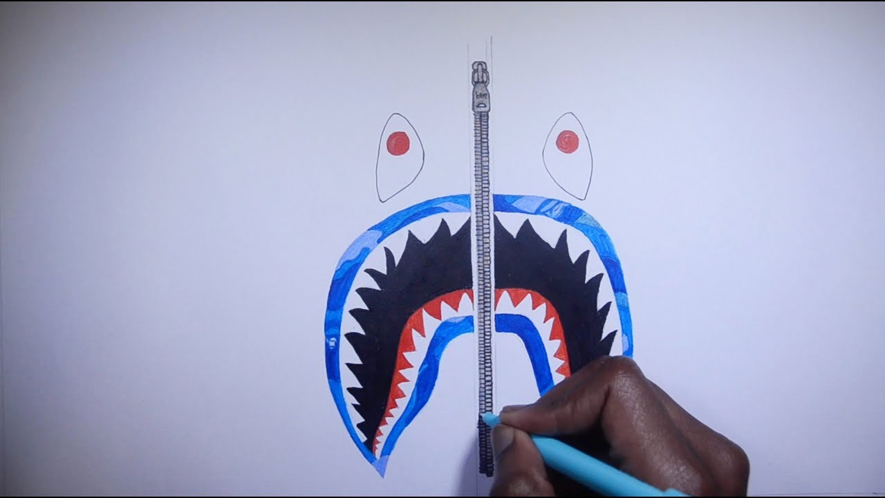 1280x720 How To Draw Bape Shark ! - Bape Drawing