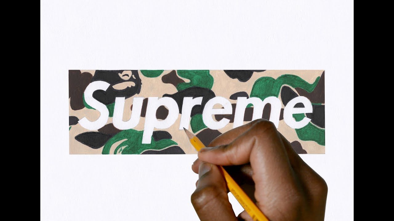 1280x720 How To Draw Supreme X Bape Logo !! - Bape Drawing