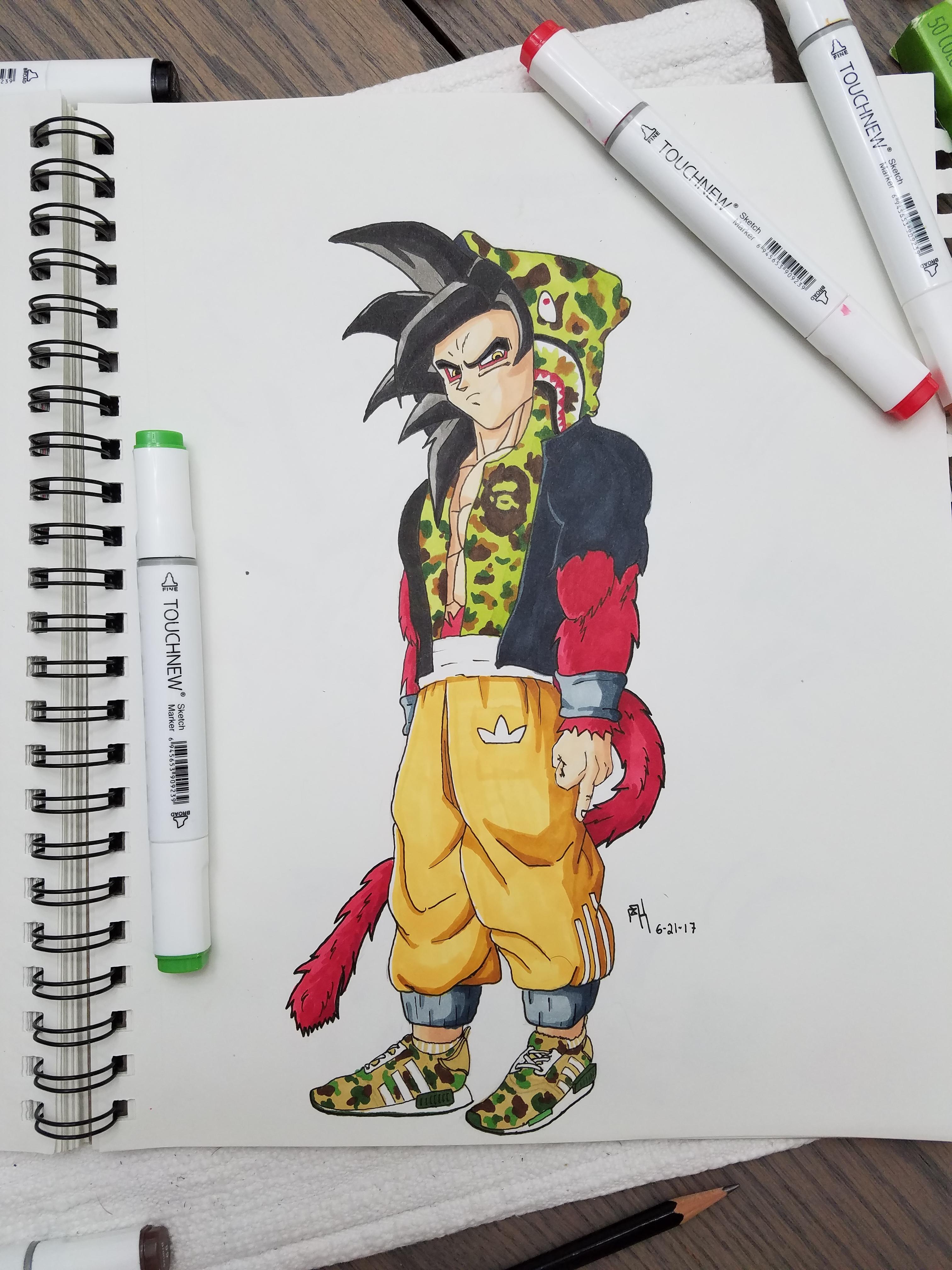 3024x4032 Bape Goku Drawing - Bape Drawing