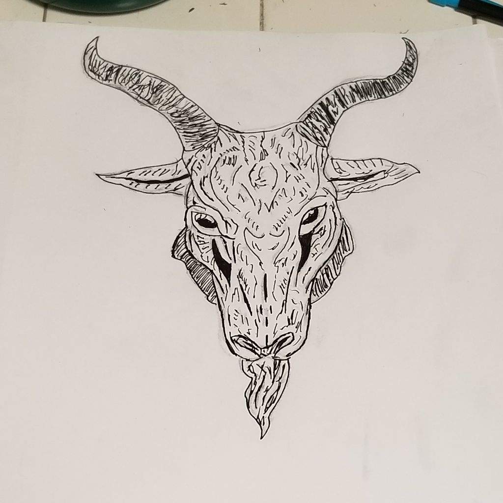 1024x1024 Baphomet Drawing Horror Amino - Baphomet Drawing
