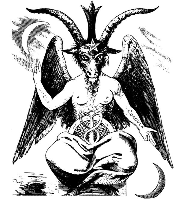 624x671 decoding the symbols on satan's statue - Baphomet Drawing