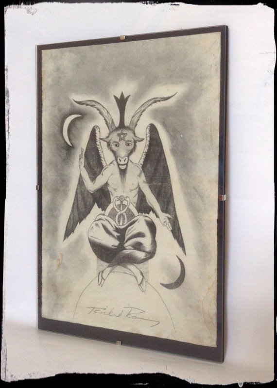 570x800 richard ramirez serial killer reproduction baphomet drawing etsy - Baphomet Drawing
