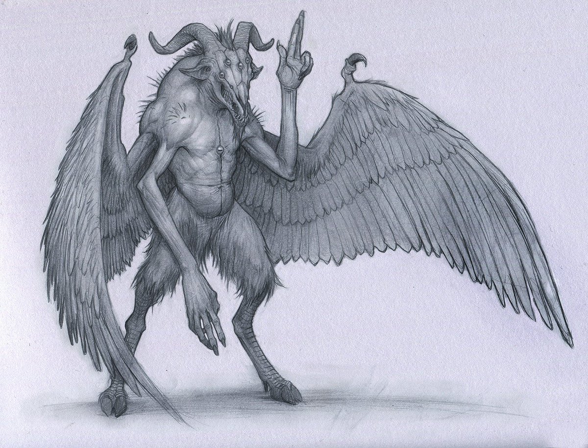 1200x915 Taso Gionis On Twitter My Take On Baphomet - Baphomet Drawing