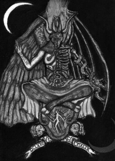 375x522 Baphomet Drawing - Baphomet Drawing