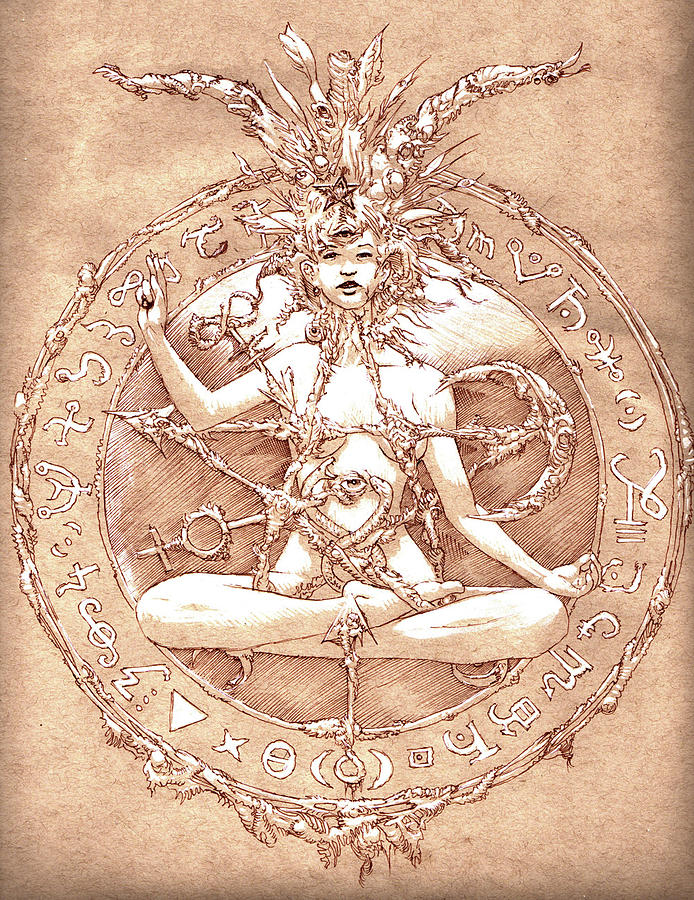694x900 Baphomet Drawing - Baphomet Drawing