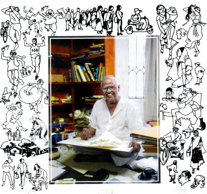 660x621 Portrait Of An Artist - Bapu Drawings