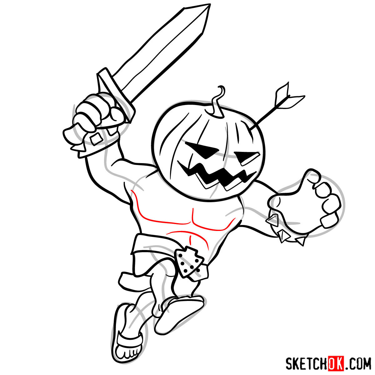 1200x1200 how to draw pumpkin barbarian - Barbarian Drawing