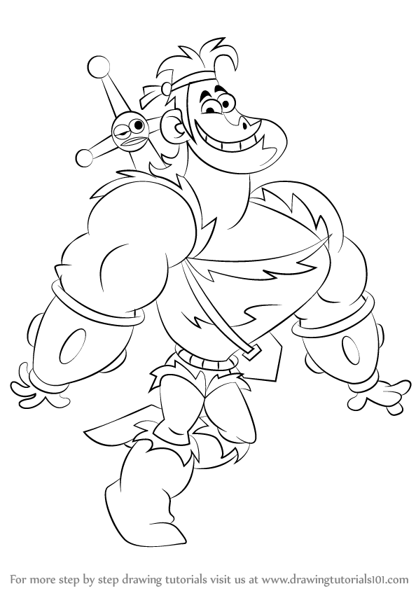 594x844 learn how to draw dave from dave the barbarian - Barbarian Drawing