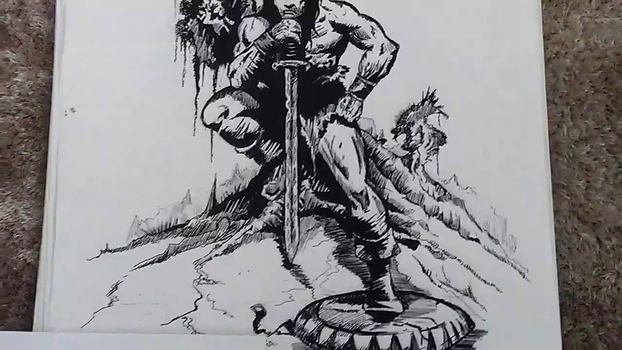 1280x720 my drawing of conan the barbarian - Barbarian Drawing