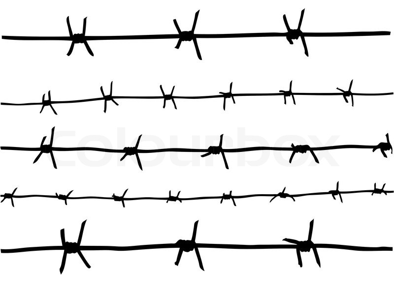 800x600 vector drawing of the barbed wire stock vector colourbox - Barbed Wire Drawing