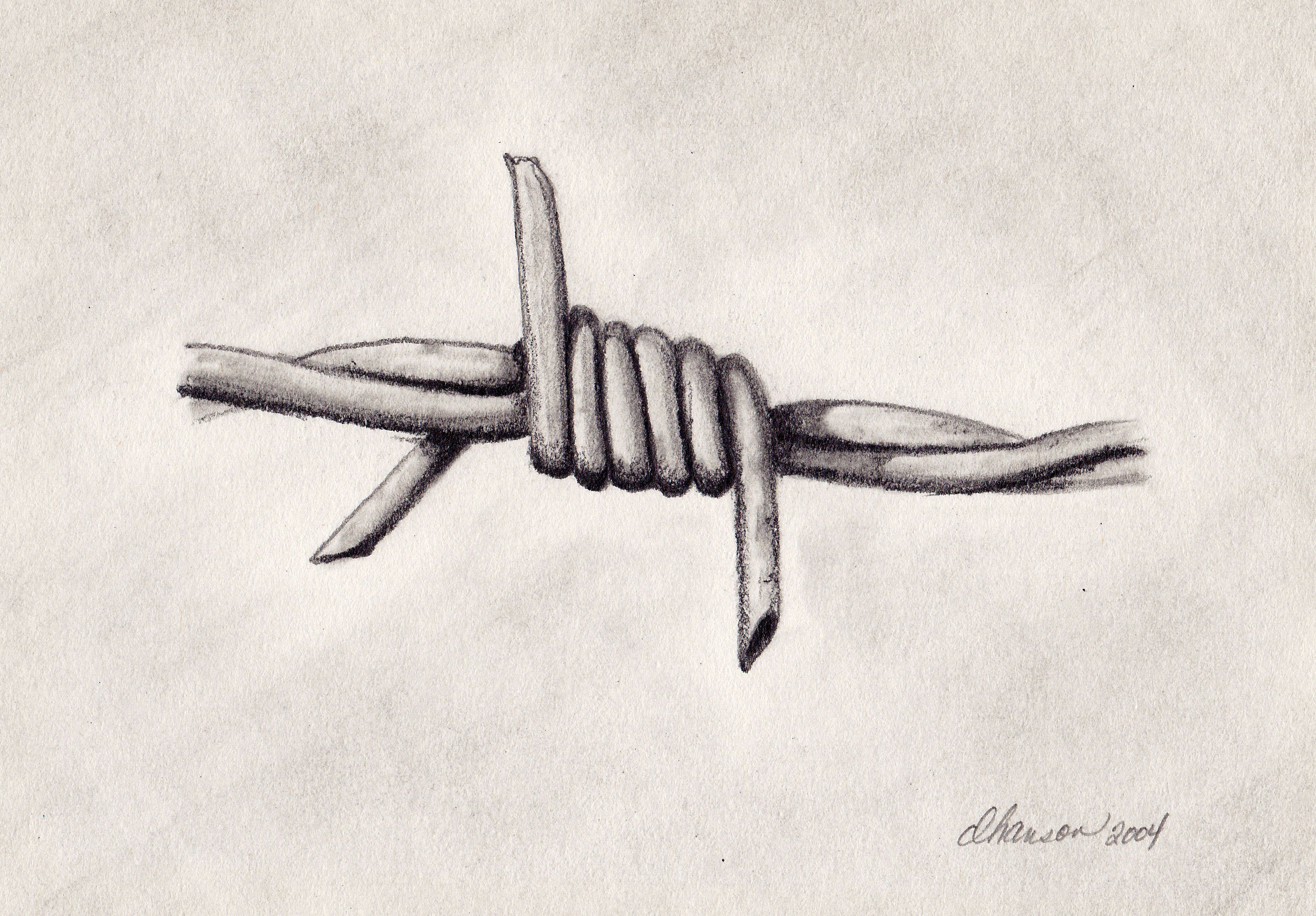 3872x2696 barbed wire fourth wall arts wood burning ideas barbed wire - Barbed Wire Drawing