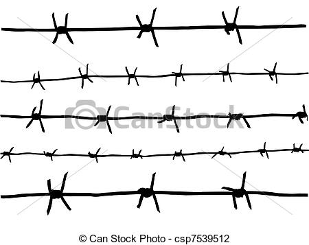 450x357 drawing of the barbed wire - Barbed Wire Fence Drawing