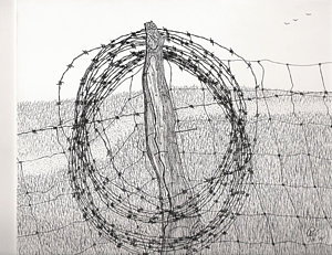 300x231 barb wire fence drawings fine art america - Barbed Wire Fence Drawing