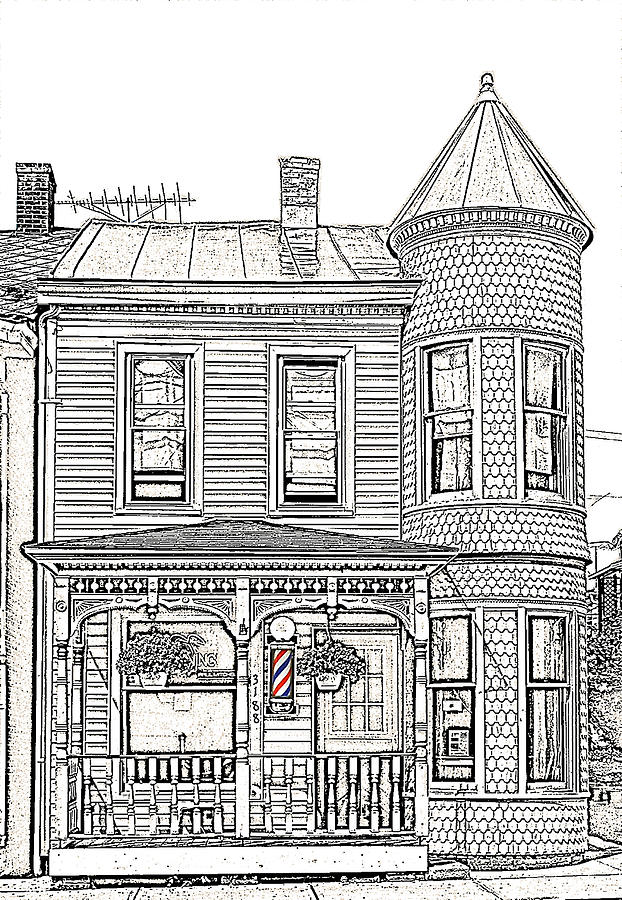 622x900 barber shop drawing photograph - Barber Drawings