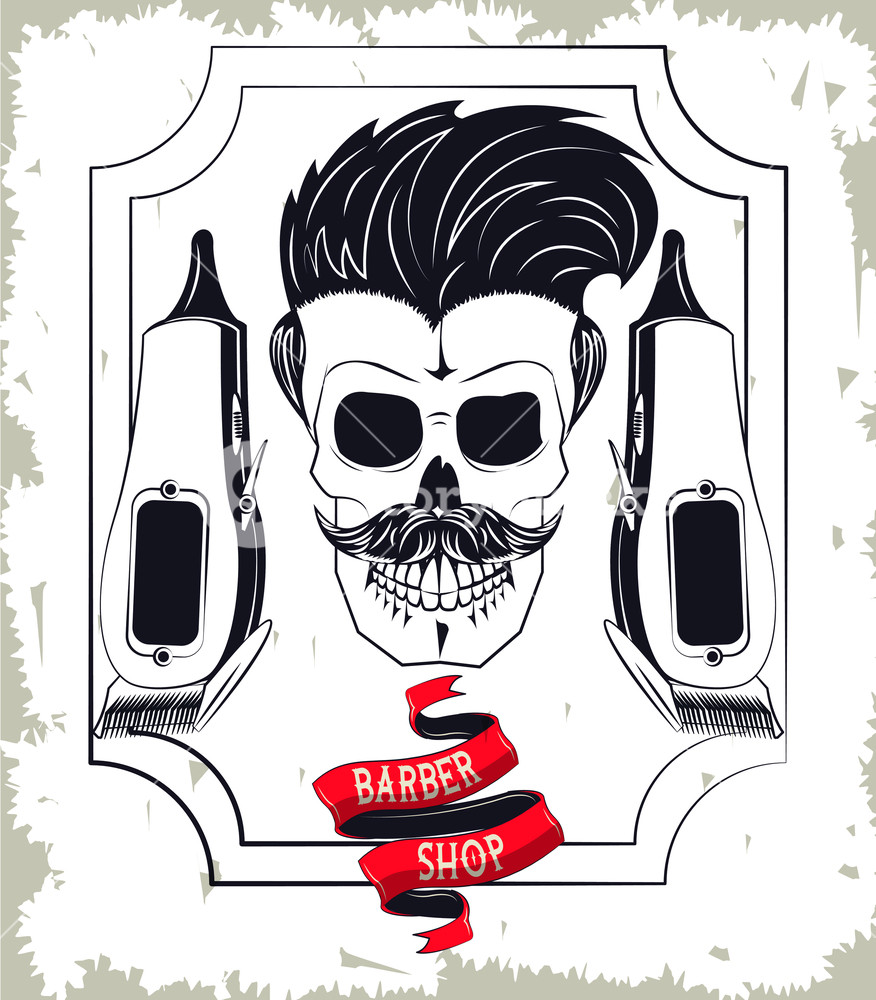 876x1000 barbershop vintage colorful emblem with retro drawings vector - Barber Drawings
