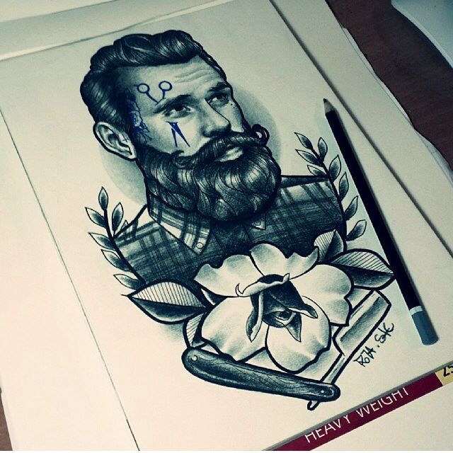 640x640 drawing tattoo barber - Barber Drawings