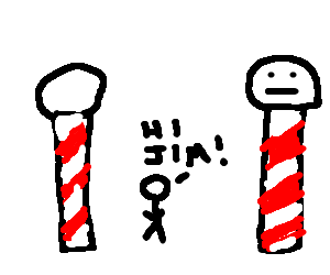 300x250 barber pole becomes sentient and named jim drawing - Barber Pole Drawing