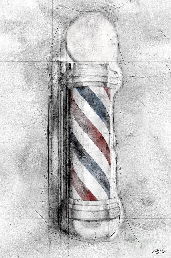 599x900 the barber pole digital art - Barber Pole Drawing