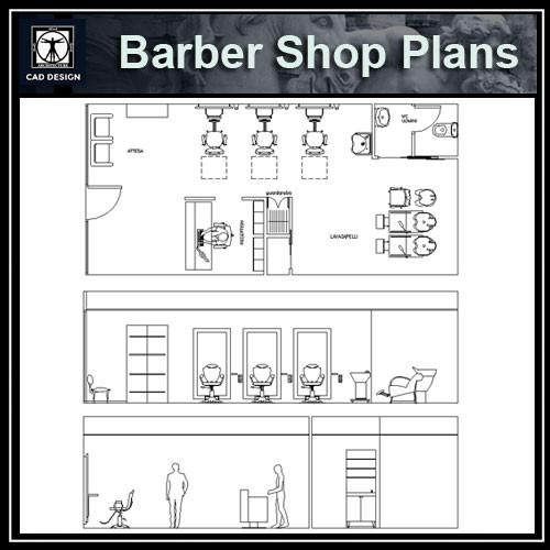 500x500 barber shop plans cad design free cad blocks, drawings, details - Barber Shop Drawing