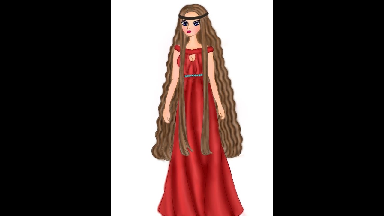 1280x720 Drawing Tutorial - Barbie Doll Drawing