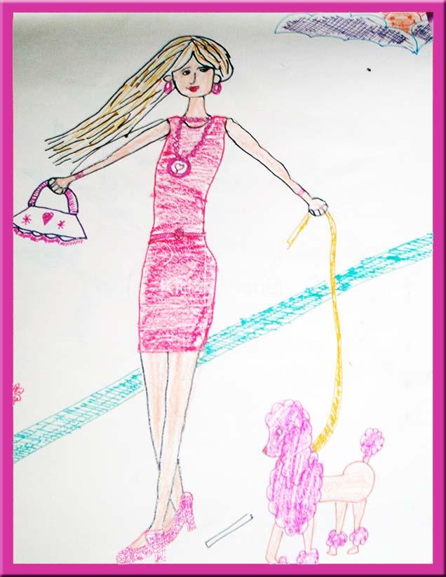 barbie drawing barbie doll