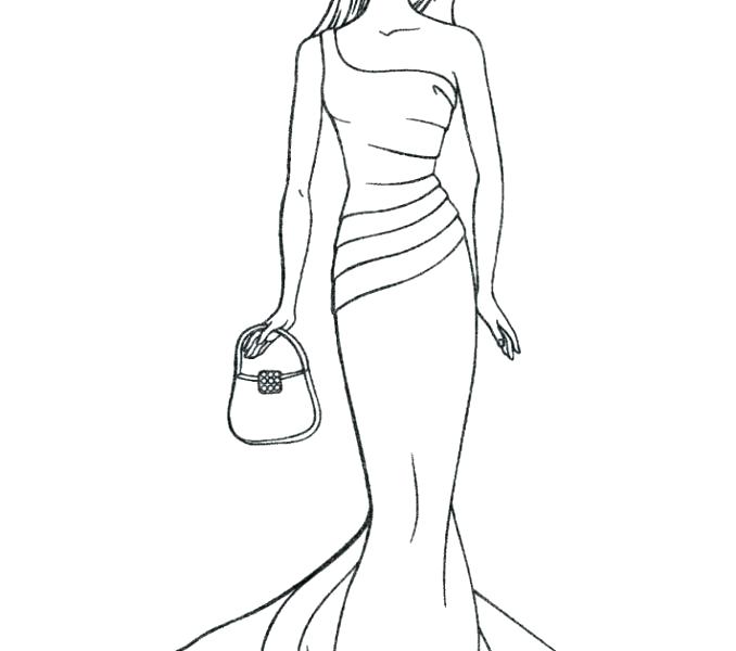 678x600 Barbie Drawing Coloring Games Cartoon Art Easy Pages For Toddl - Barbie Drawing