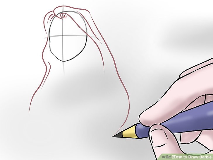 728x546 How To Draw Barbie Steps - Barbie Drawing Easy