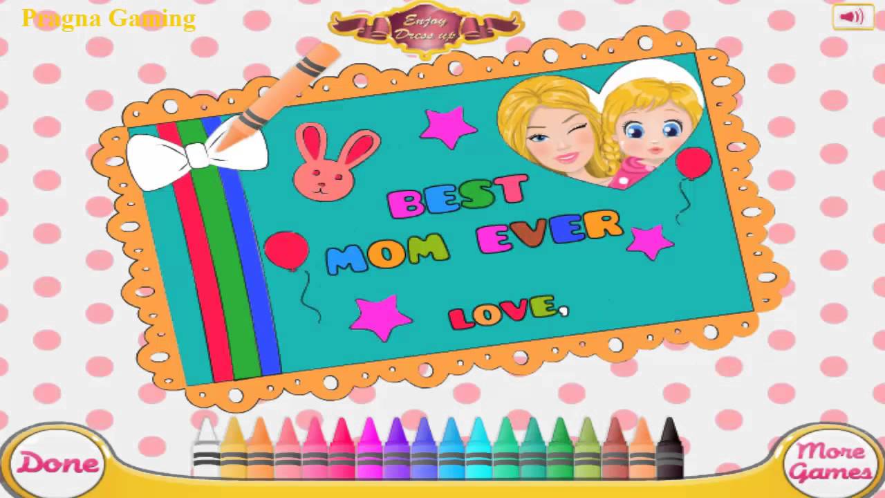 1280x720 Barbie Mother's Day Card Happy Mothers Day - Barbie Drawing Games