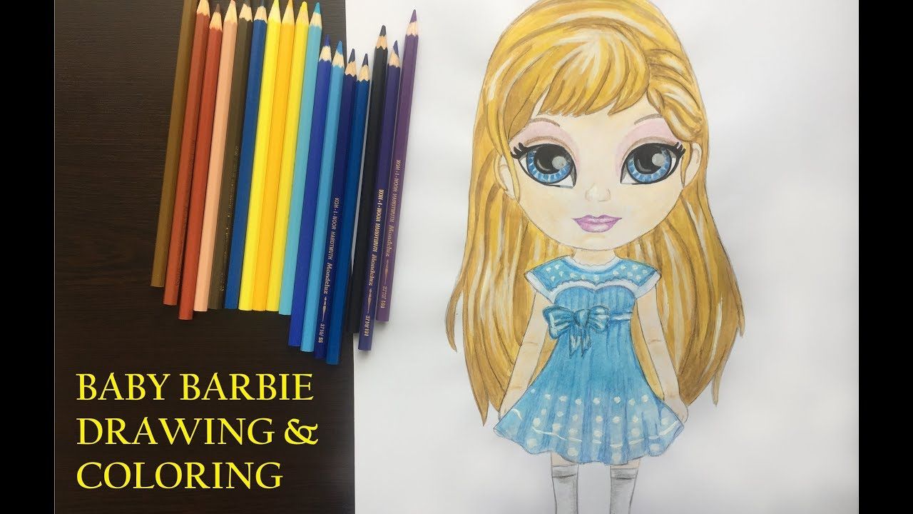 1280x720 Baby Barbie Drawing Coloring - Barbie Drawing Games