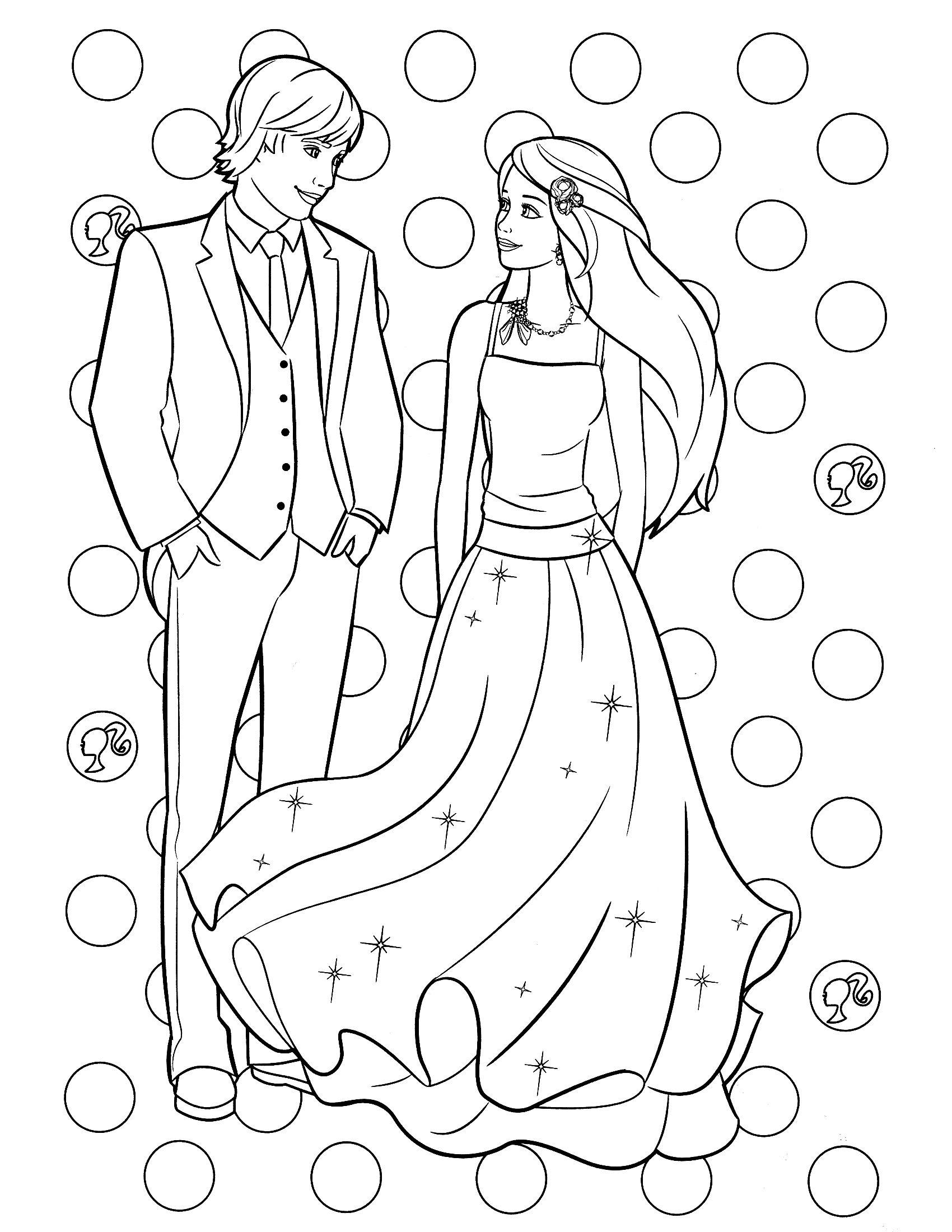 1700x2200 ken coloring pages - Barbie Drawing Pages