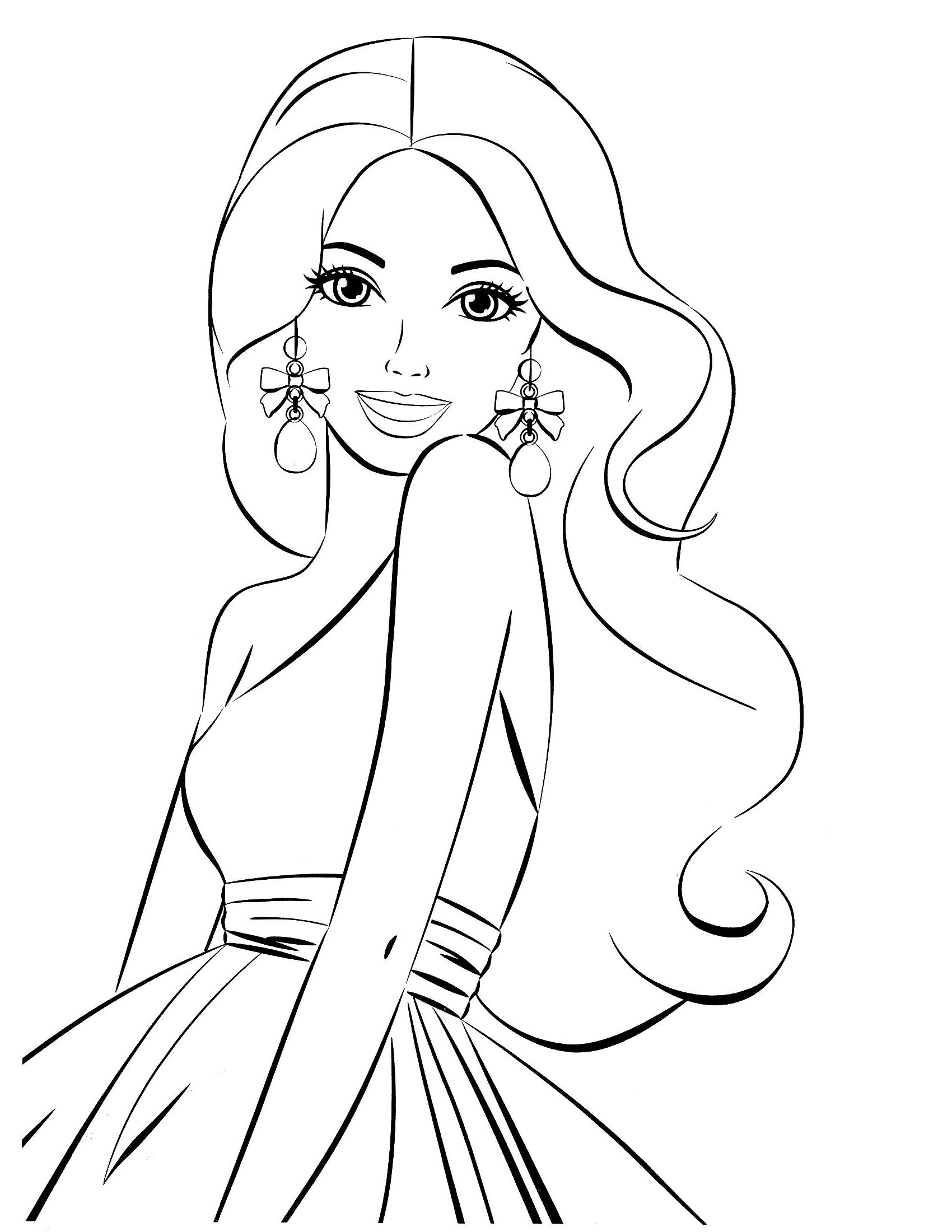 1700x2200 Barbie Coloring Games Coloring - Barbie Drawing Pictures