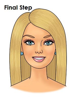 300x388 barbie drawing final doodspiration in barbie drawing - Barbie Face Drawing
