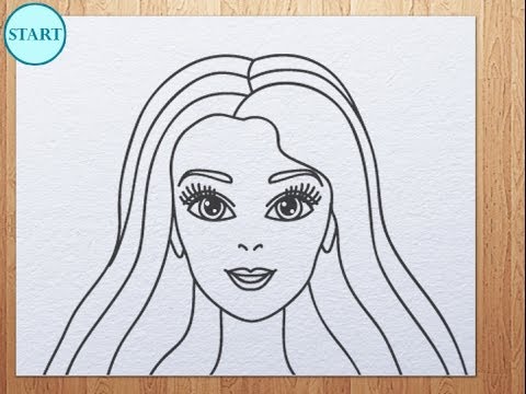 480x360 How To Draw Barbie Face - Barbie Face Drawing