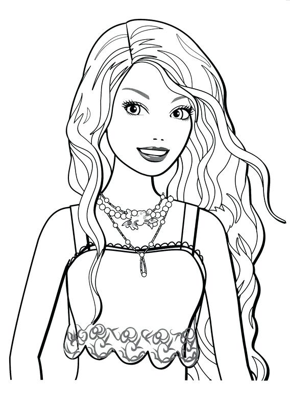 568x800 Barbie Face Coloring Pages Google Search Colouring Sheet Tiger - Barbie Face Drawing