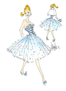 217x300 Barbie Fashion Drawings Fine Art America - Barbie Fashion Drawing