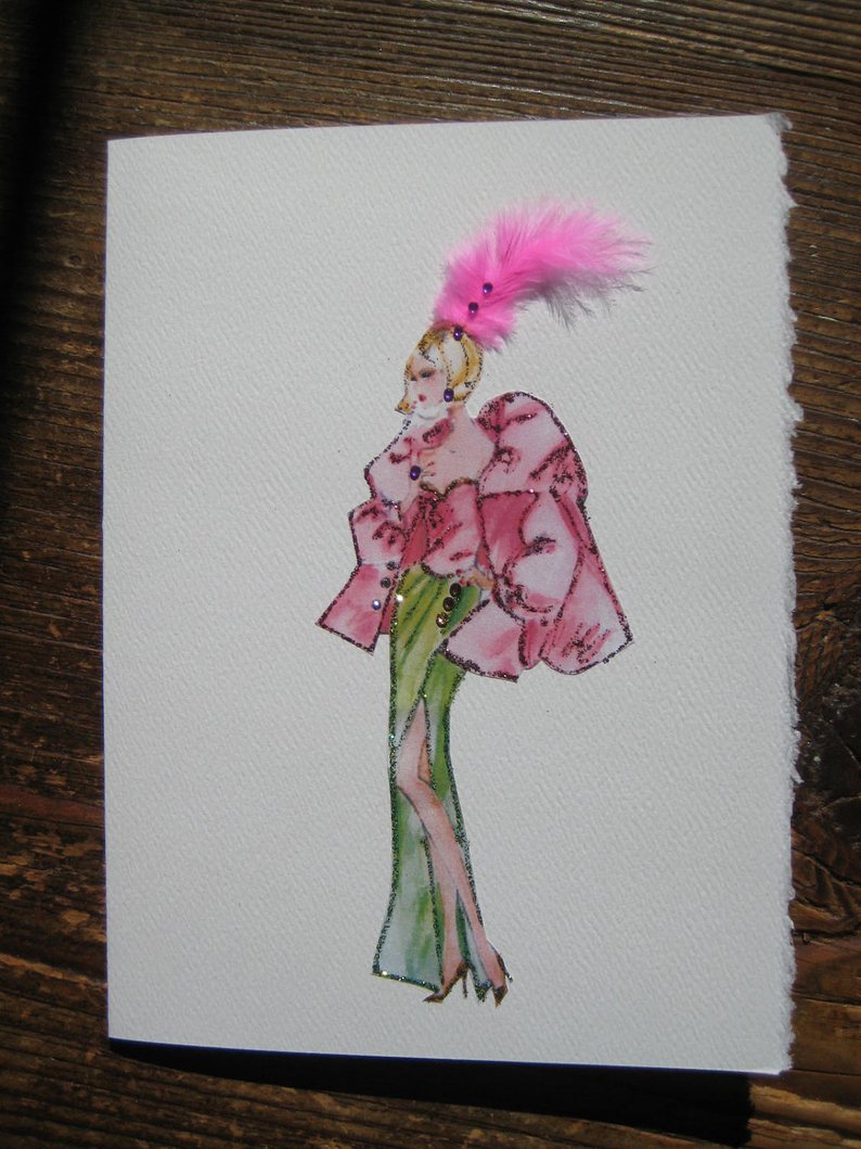 794x1059 Barbie Fashion Illustration Vintageevening Gown Etsy - Barbie Fashion Drawing