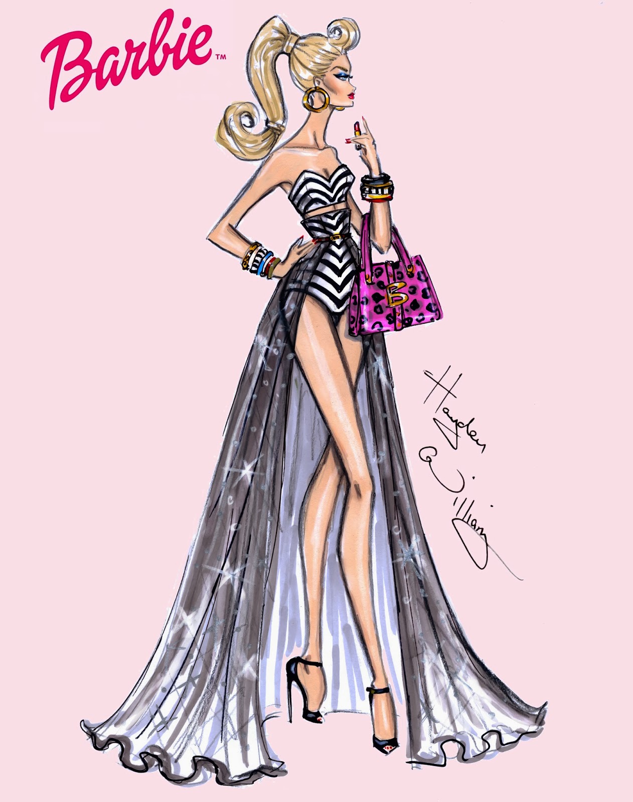 1262x1600 hayden williams fashion illustrations happy birthday barbie!! - Barbie Fashion Drawing