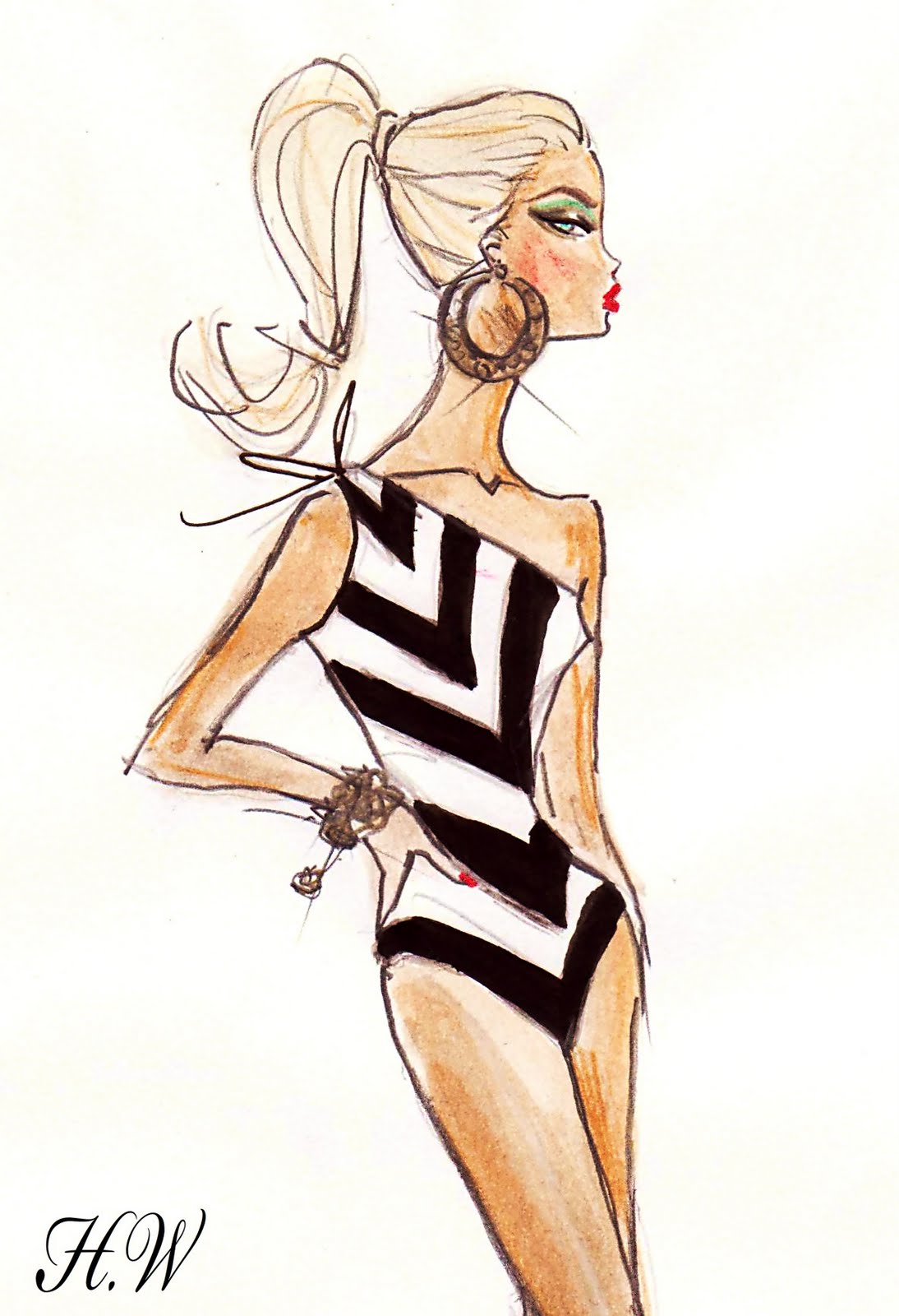 1094x1600 hayden williams fashion illustrations hayden williams for barbie - Barbie Fashion Drawing