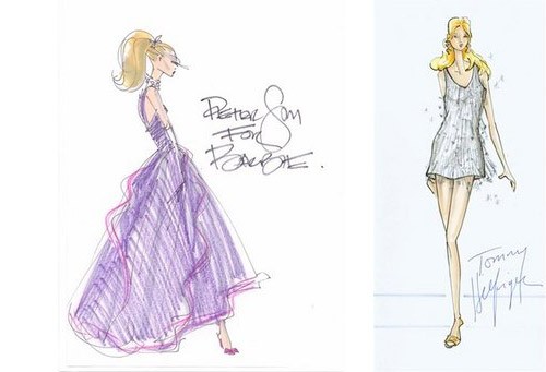 500x341 Barbie Sketches - Barbie Fashion Drawing