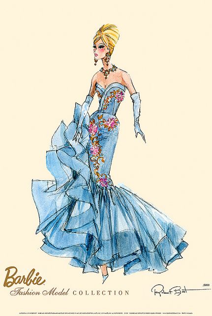 431x640 best barbie fashion illustration vintage fashion - Barbie Fashion Drawing