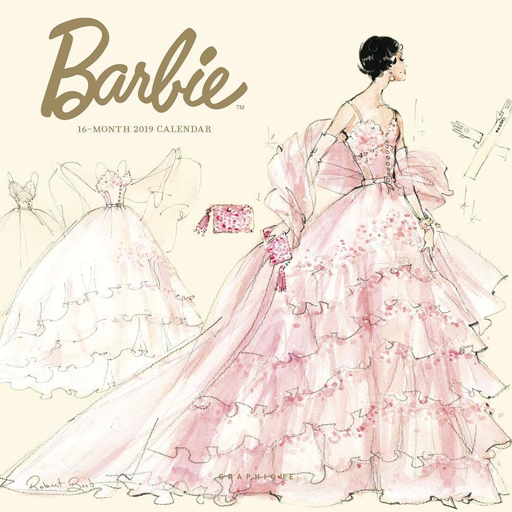 1000x1000 Barbie Fashion Collection Mini Calendar - Barbie Fashion Drawing