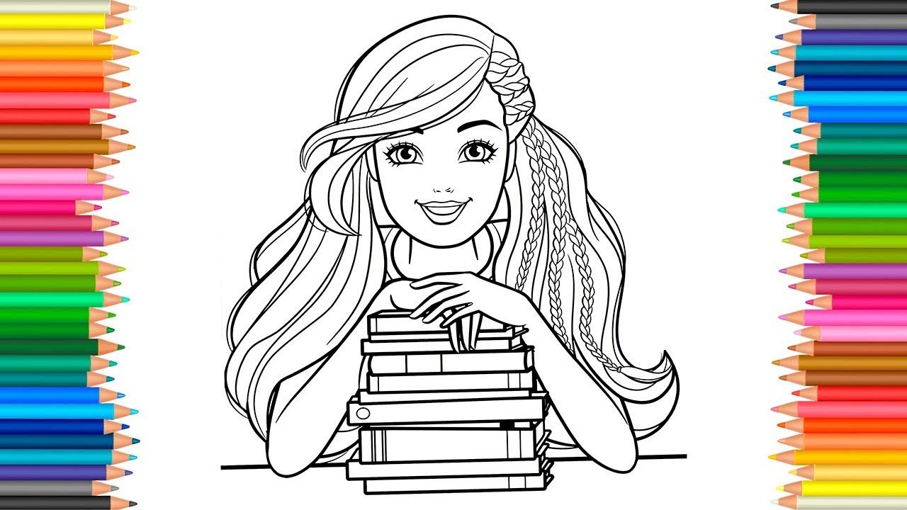 1280x720 Barbie Princess Drawing Coloring Pages L Coloring Markers Videos - Barbie Princess Drawing