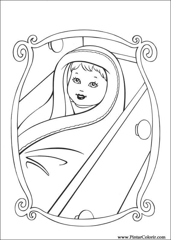 567x794 Drawings To Paint Colour Barbie Princess - Barbie Princess Drawing