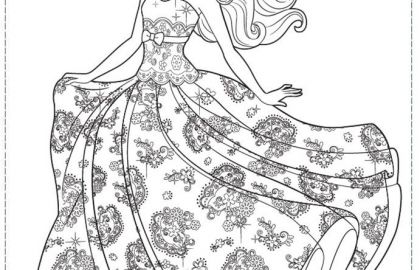 420x270 Free Barbie Coloring Pages To Print Secret Barbie Princess Drawing - Barbie Princess Drawing