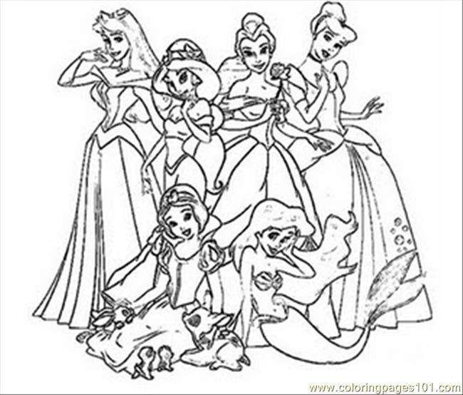 650x554 Princess Coloring Pages Online Free Unique Princess Coloring Pages - Barbie Princess Drawing