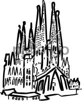 164x200 conceptual freehand drawing icon from pictofigo for sagrada - Barcelona Drawing