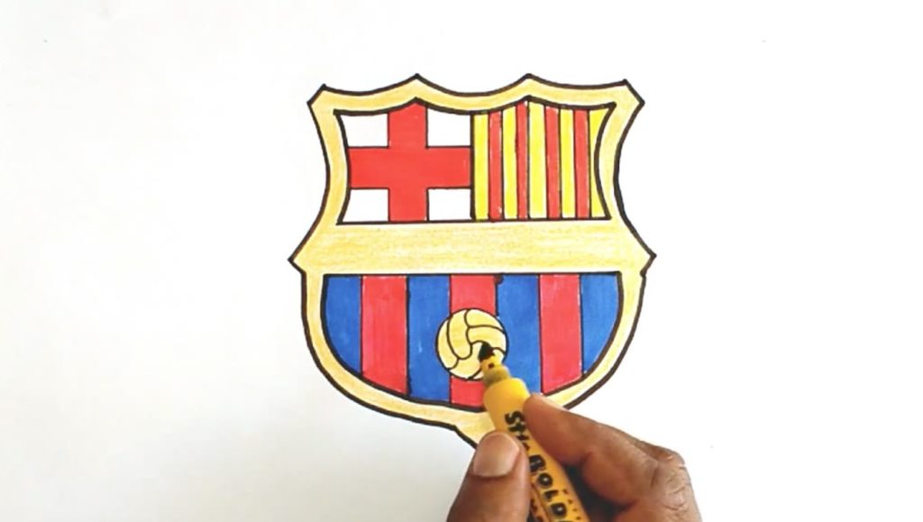 1024x579 how to draw the fc barcelona logo - Barcelona Drawing